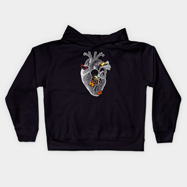 Heart Spring Butterfly by Tobe Fonseca Kids Hoodie by Tobe_Fonseca